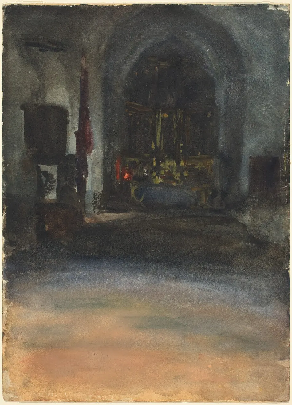 Spanish Church Interior by John Singer Sargent