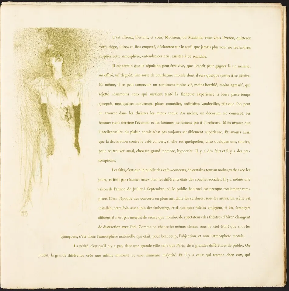 Yvette Guilbert by Henri de Toulouse-Lautrec