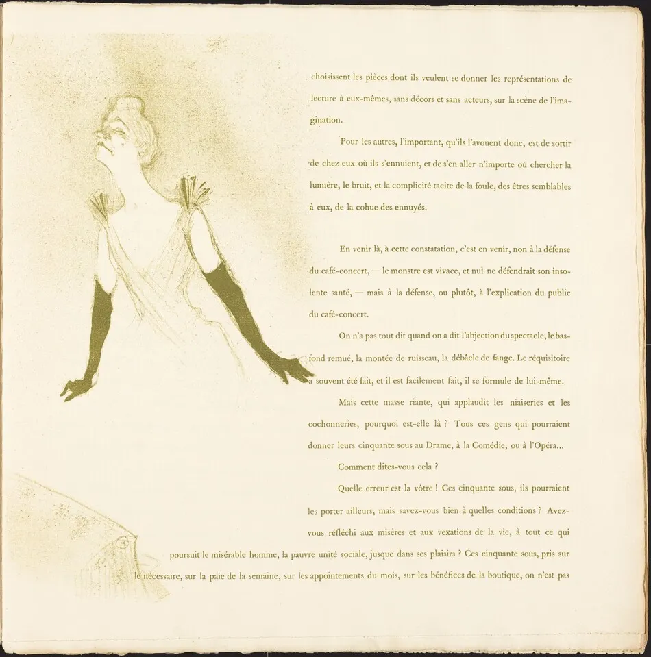 Yvette Guilbert by Henri de Toulouse-Lautrec