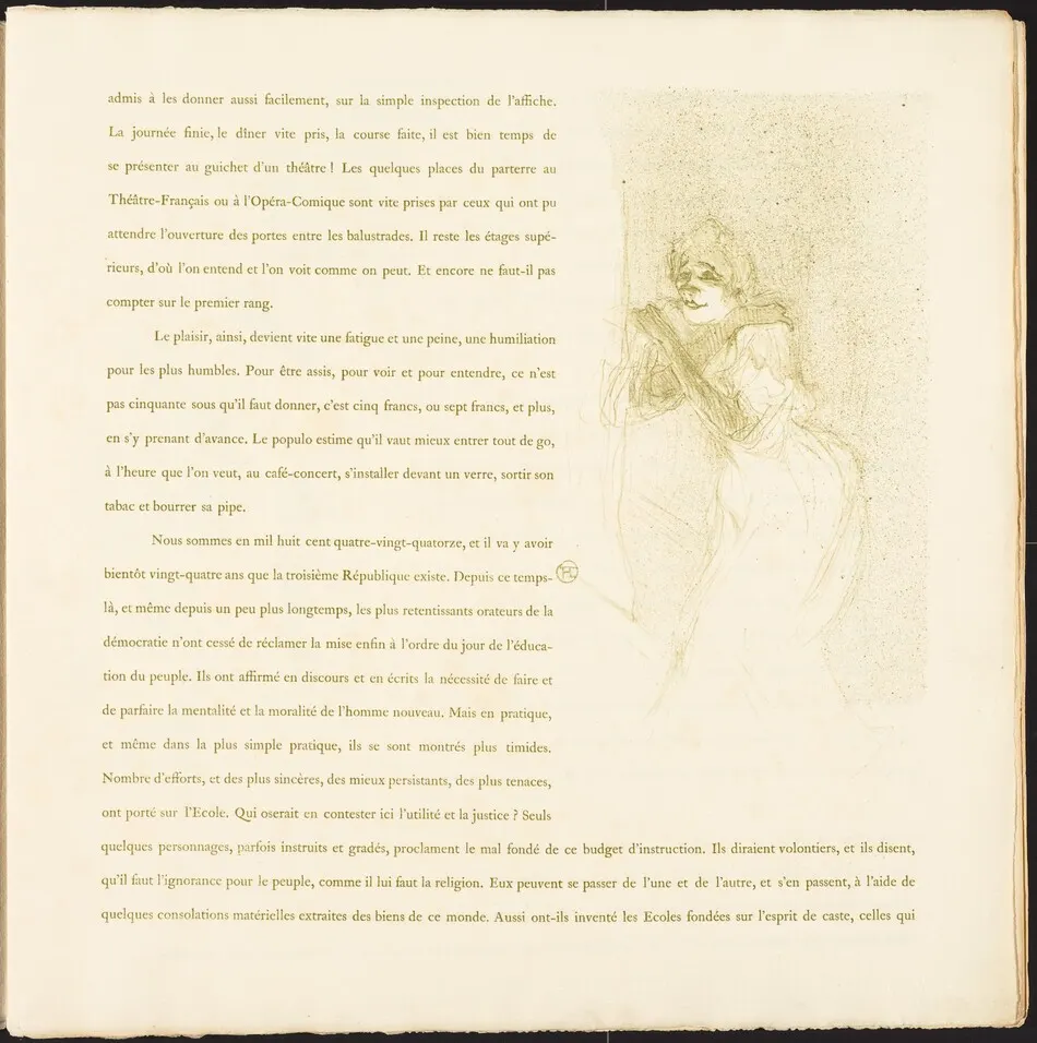 Yvette Guilbert by Henri de Toulouse-Lautrec