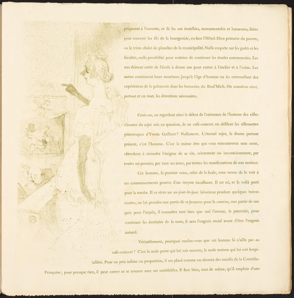 Yvette Guilbert by Henri de Toulouse-Lautrec