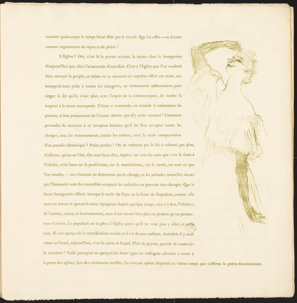 Yvette Guilbert by Henri de Toulouse-Lautrec