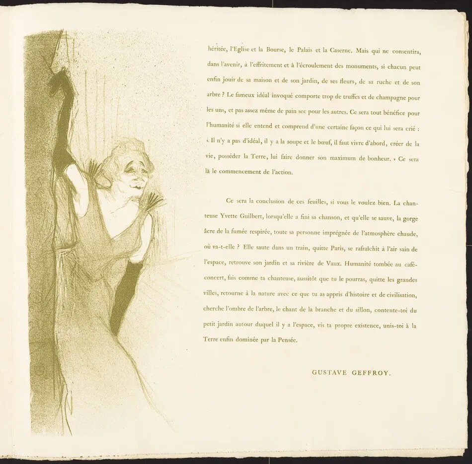 Yvette Guilbert by Henri de Toulouse-Lautrec