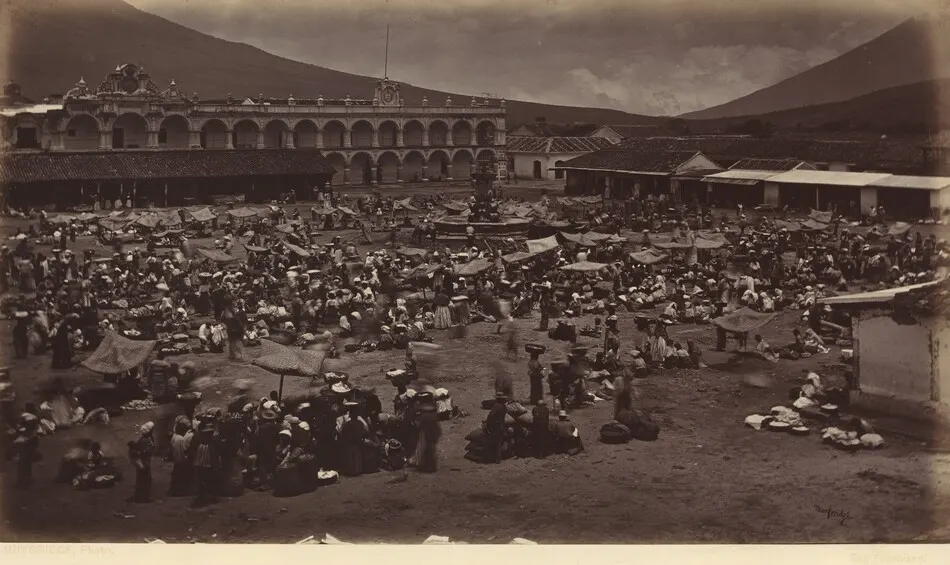 Plaza and Viceroy's Palace-Antigua de Guatemala by Eadweard Muybridge