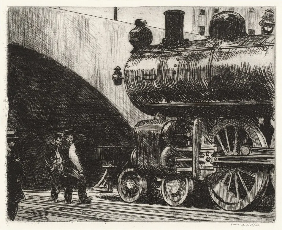 The Locomotive by Edward Hopper