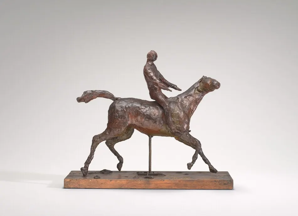 Horse Galloping, Turning the Head to the Right, the Feet Not Touching the Ground by Edgar Degas