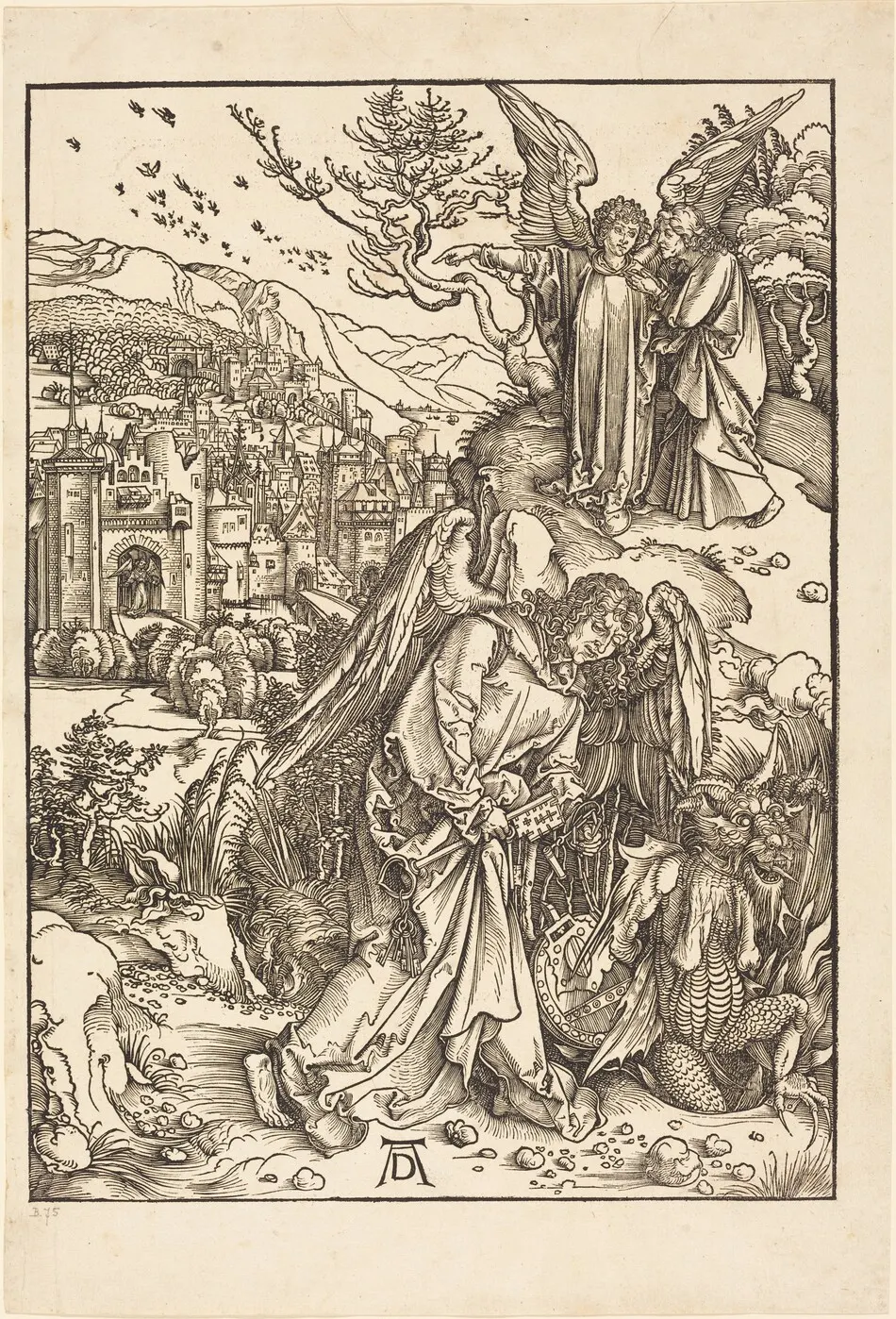 The Angel with the Key to the Bottomless Pit by Albrecht Dürer