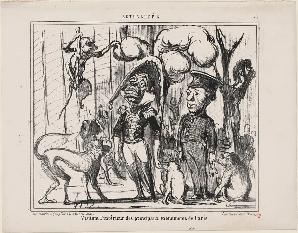 Visitant l'interieur... by Daumier, Honoré
