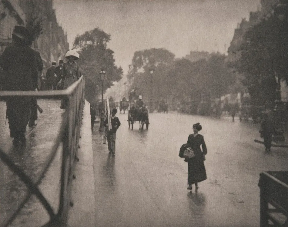 A Snapshot; Paris [street scene] by Alfred Stieglitz