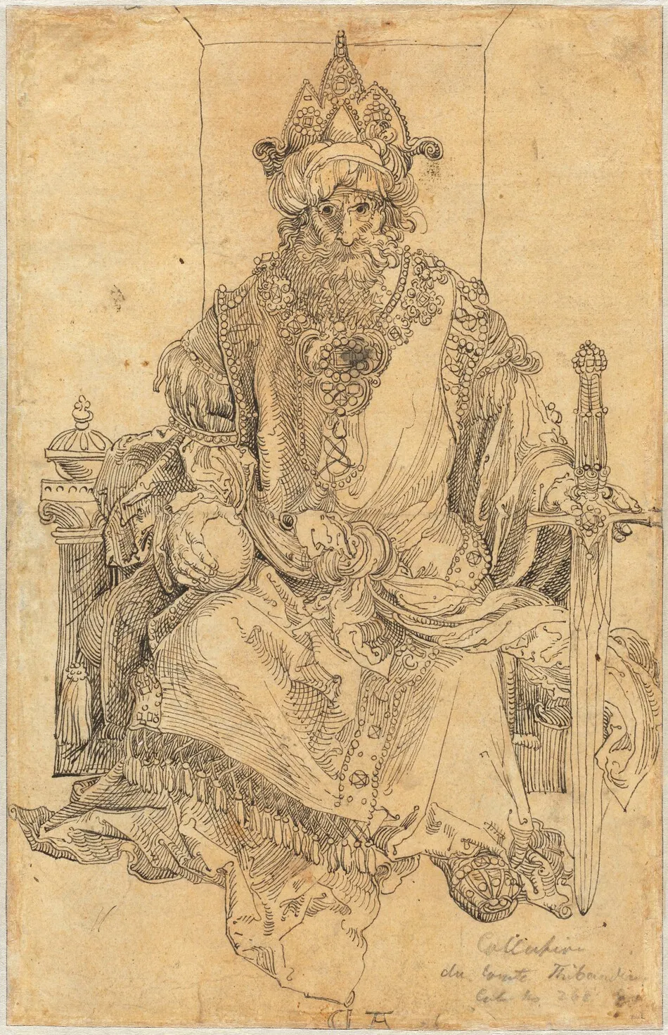 An Eastern Ruler Seated on His Throne by Albrecht Dürer
