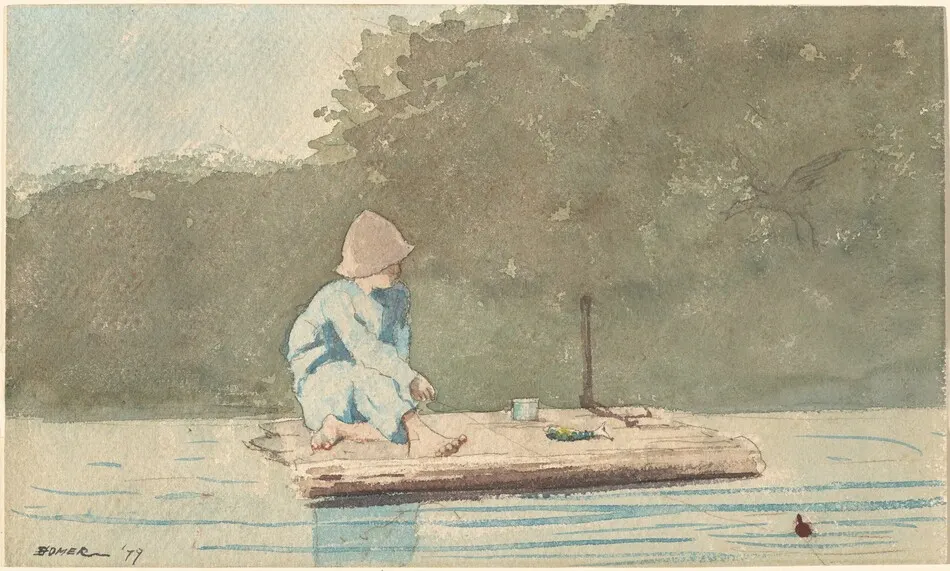 Boy on a Raft by Winslow Homer