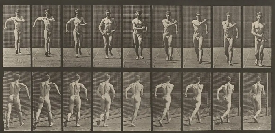 Plate Number 3. Walking by Eadweard Muybridge