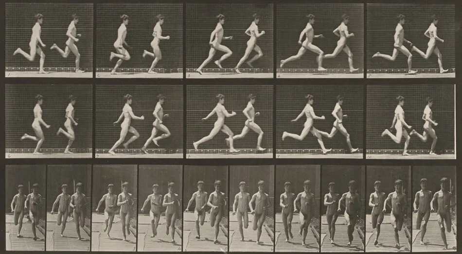 Plate Number 69. Two men running by Eadweard Muybridge
