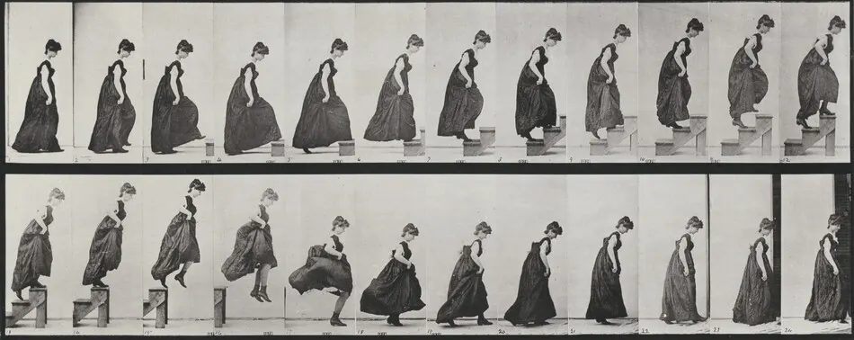 Plate Number 173. Ascending steps and jumping off by Eadweard Muybridge
