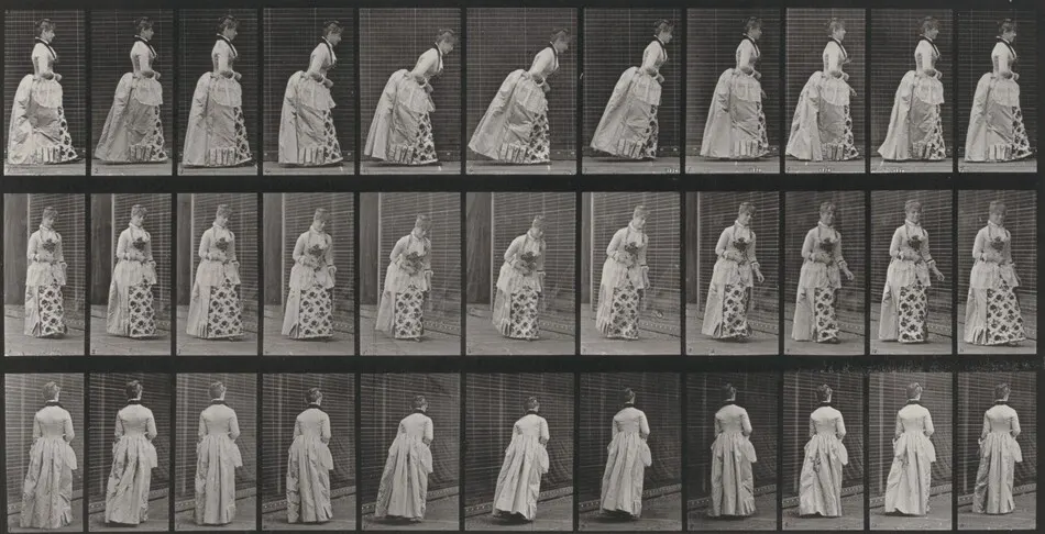 Plate Number 198. Curtesying by Eadweard Muybridge