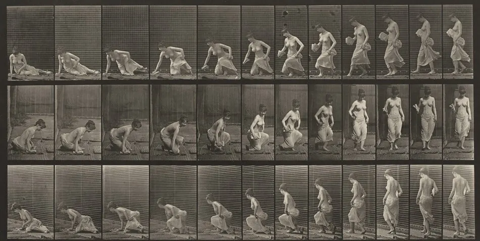Plate Number 248. Sitting down on the ground by Eadweard Muybridge