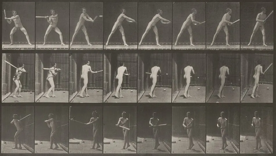 Plate Number 277. Baseball, batting by Eadweard Muybridge
