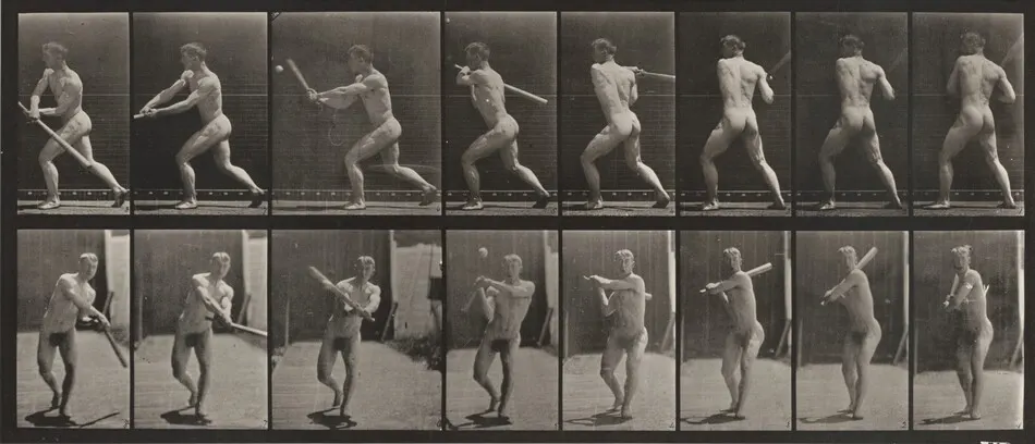Plate Number 278. Baseball, batting by Eadweard Muybridge