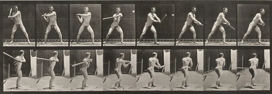 Plate Number 279. Baseball, batting by Eadweard Muybridge
