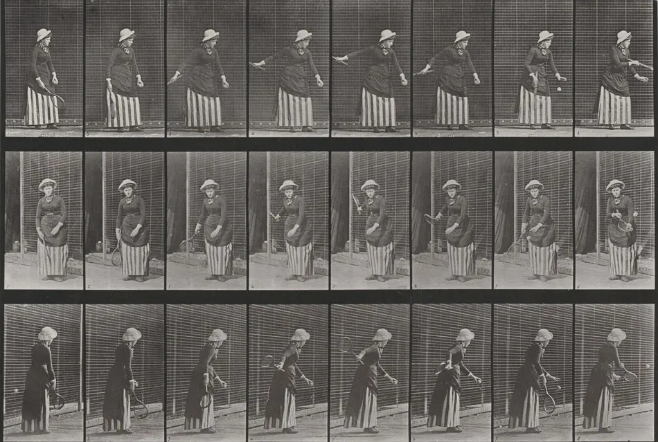 Plate Number 296. Lawn tennis by Eadweard Muybridge