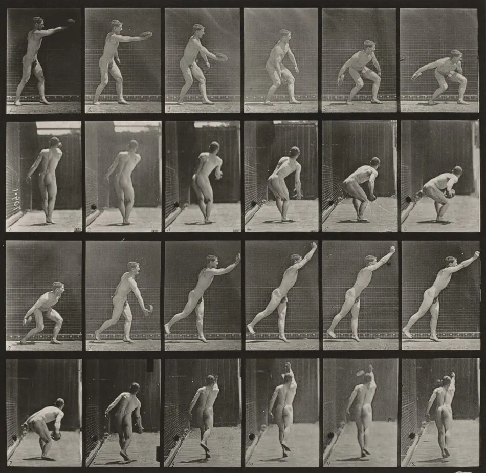 Plate Number 307. Throwing an iron disk by Eadweard Muybridge