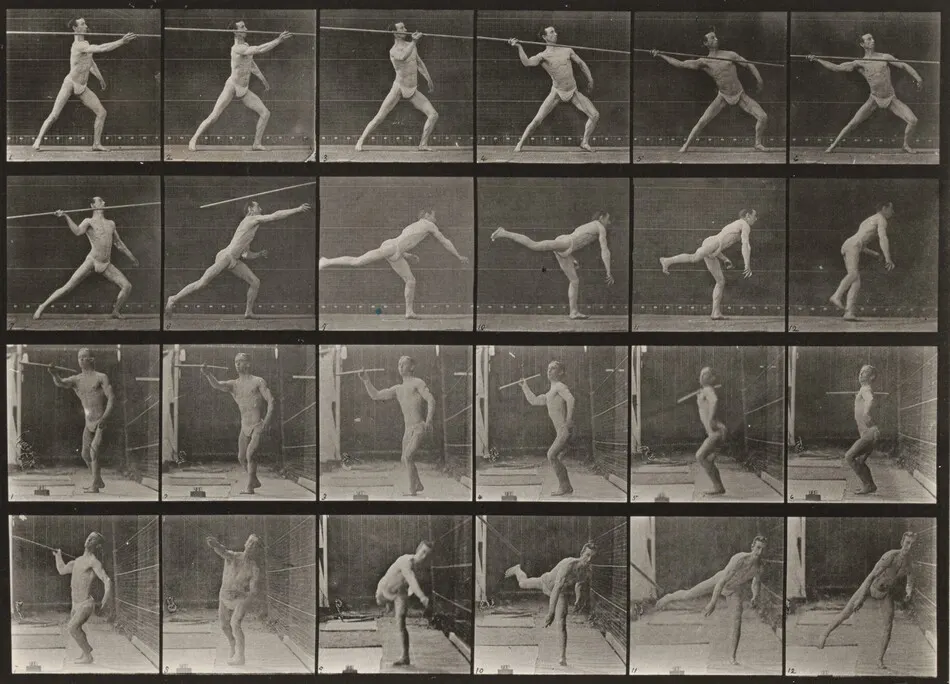 Plate Number 361. Throwing a spear by Eadweard Muybridge