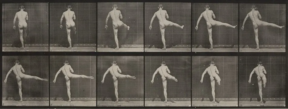 Plate Number 369. First ballet action by Eadweard Muybridge