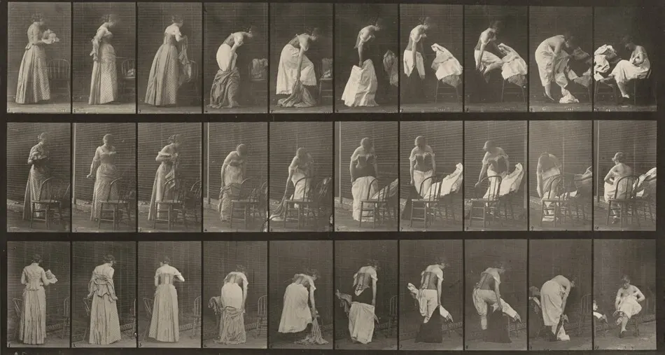 Plate Number 497. Miscellaneous phases of the toilet by Eadweard Muybridge
