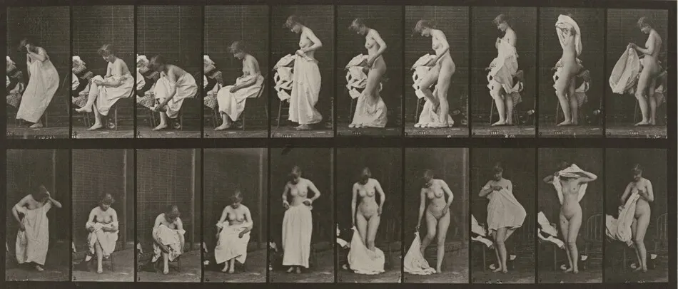 Plate Number 498. Miscellaneous phases of the toilet by Eadweard Muybridge