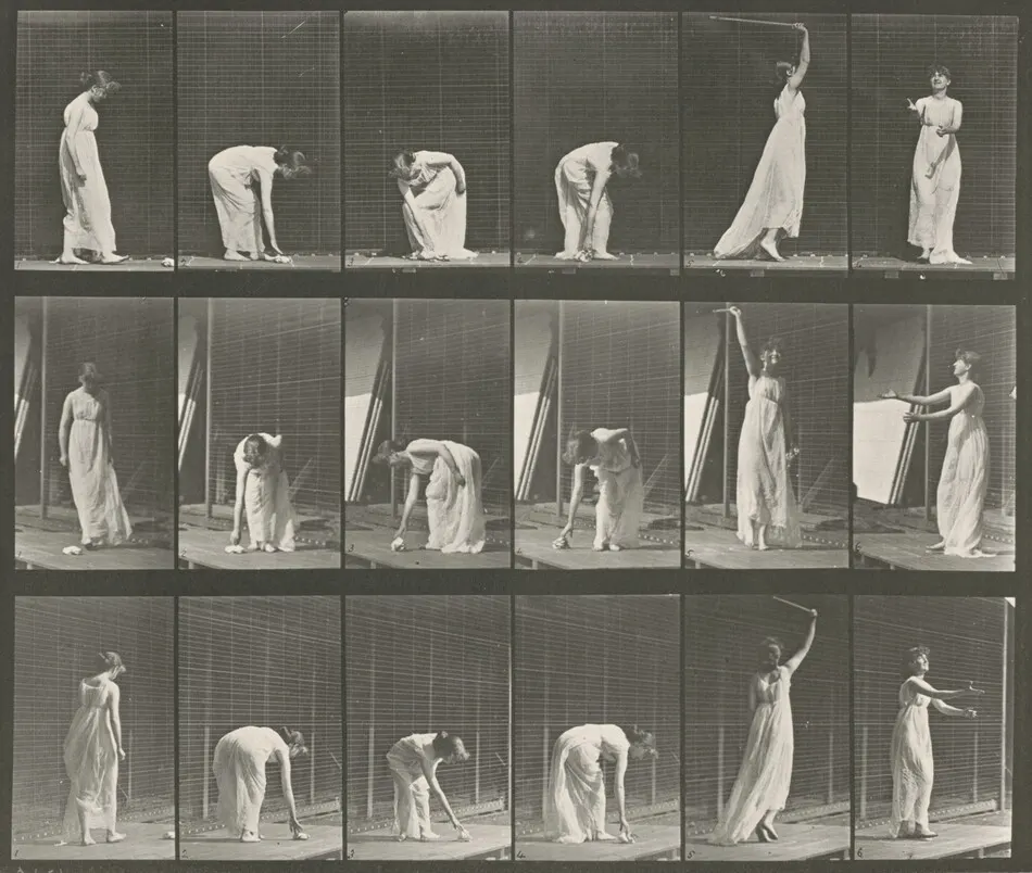 Plate Number 503. Miscellaneous, stooping, etc. by Eadweard Muybridge
