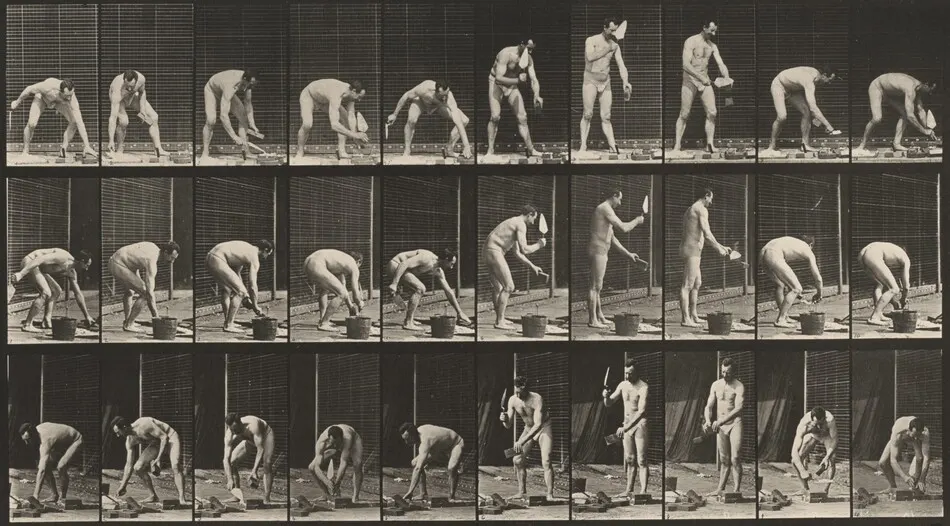 Plate Number 506. Bricklaying by Eadweard Muybridge