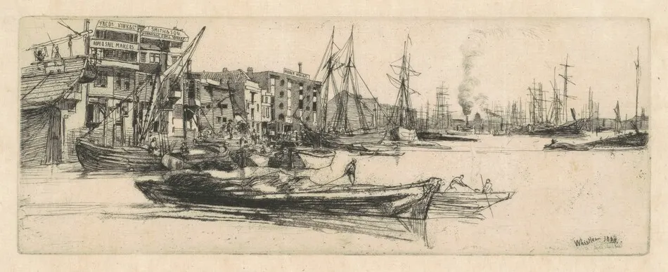 Thames Warehouses by James McNeill Whistler