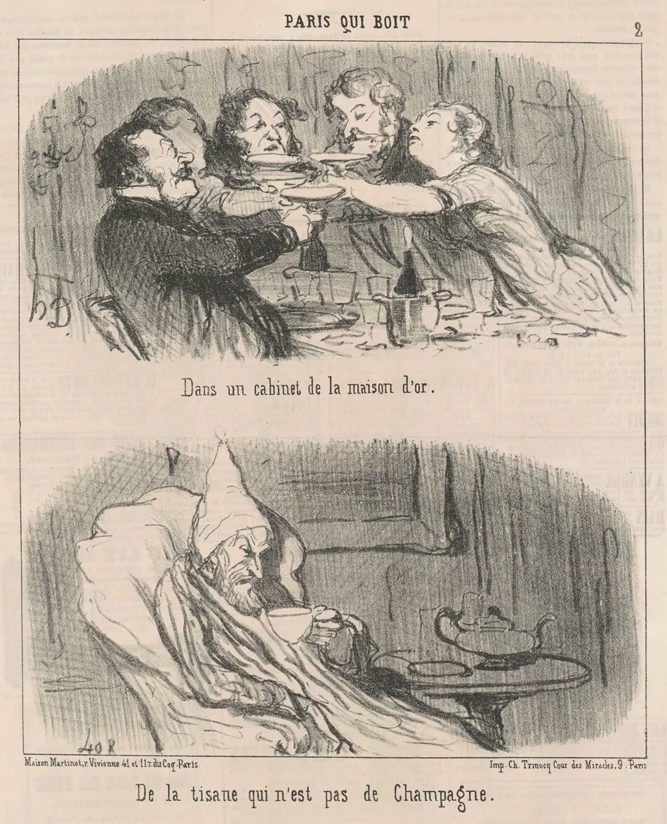 Dans un cabinet de la maison d'or by Honoré Daumier