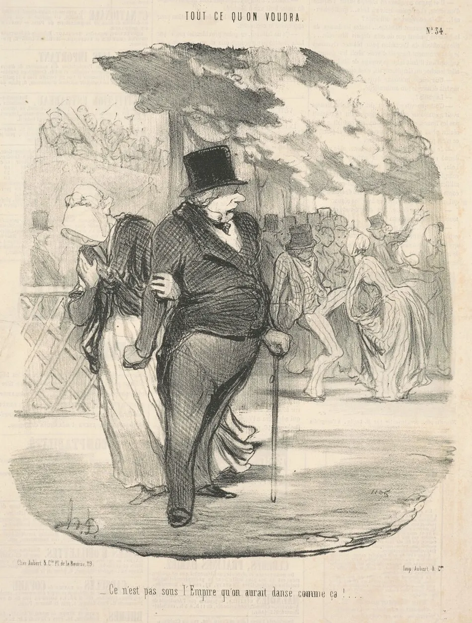 Ce n'est pas sous l"empire qu'on aurait dansé comme ca! ... by Honoré Daumier