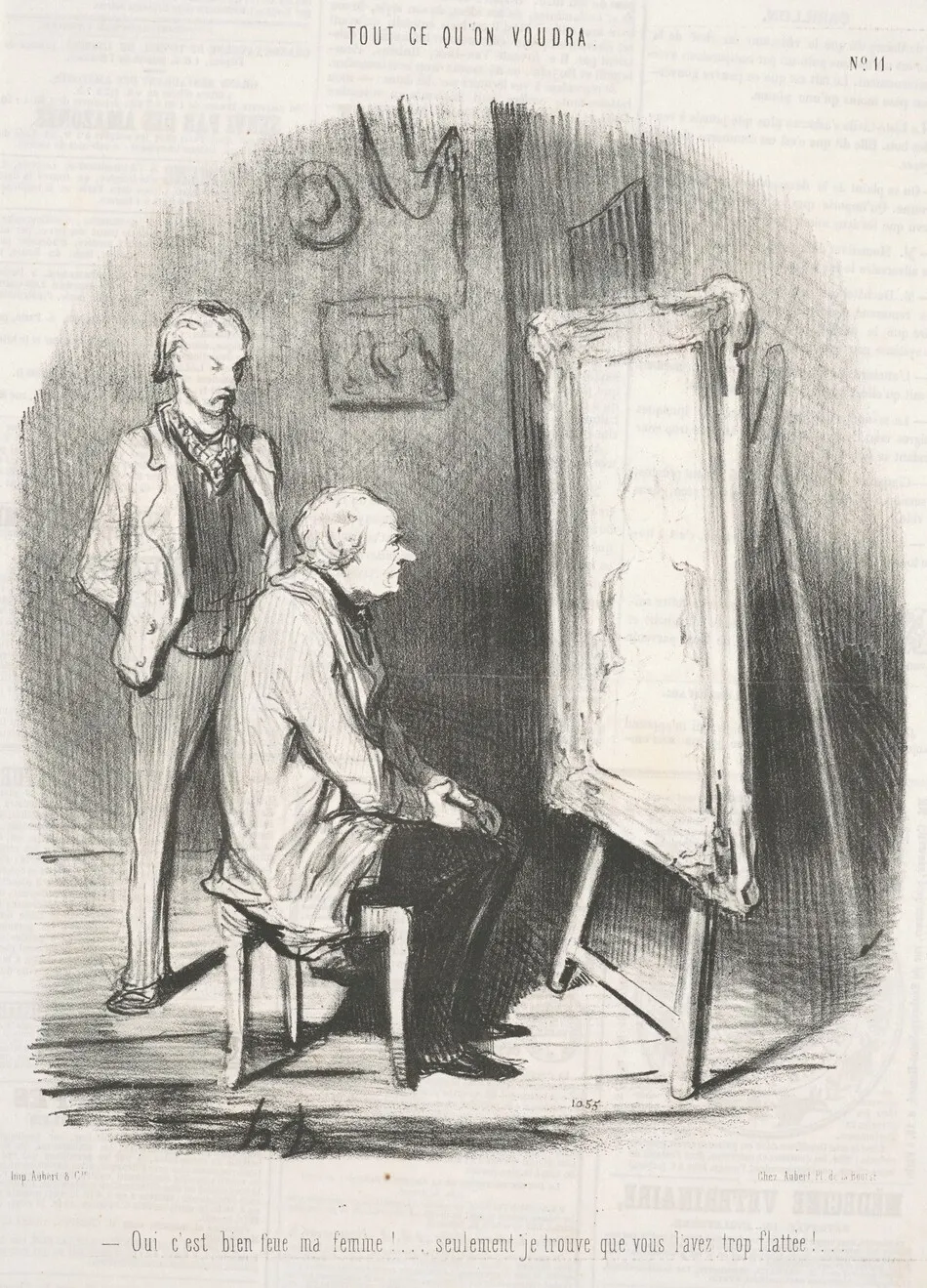 Oui c'est bien feue ma femme! ... by Honoré Daumier
