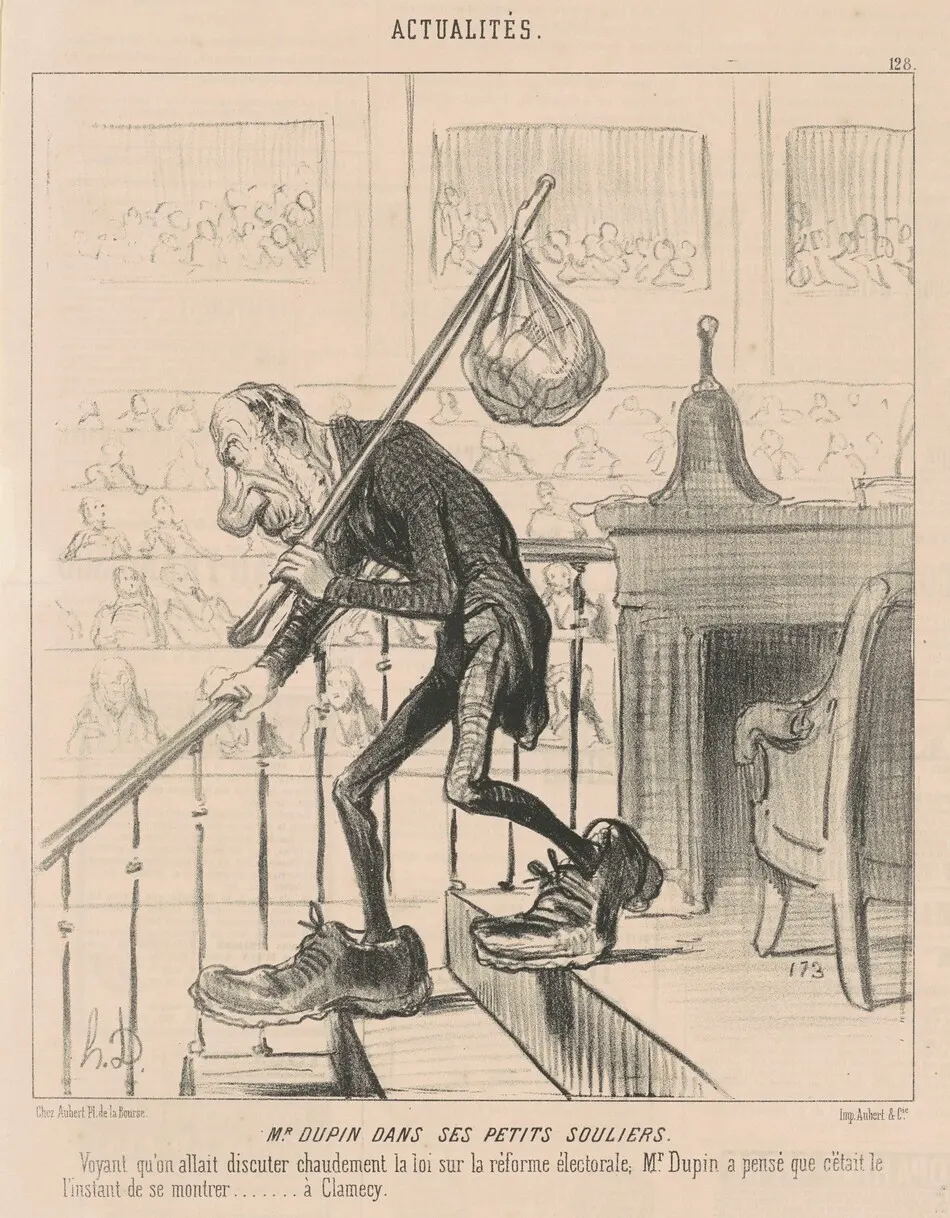 M. Dupin dans ses petits souliers by Honoré Daumier
