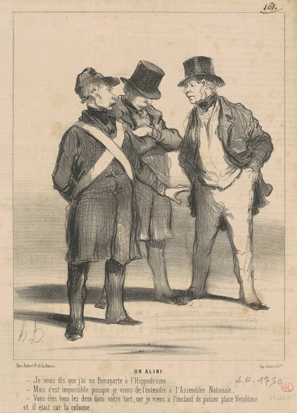 Un alibi by Daumier, Honoré