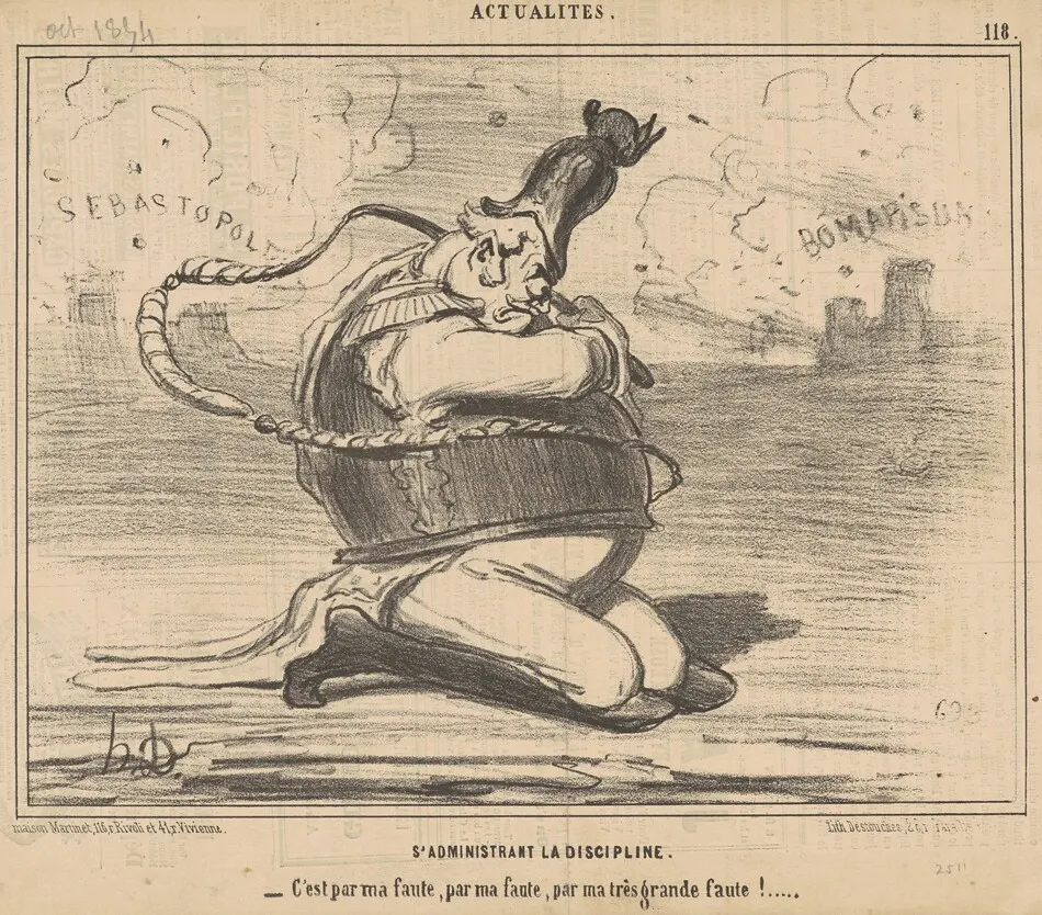 S'administrant la discipline ... by Daumier, Honoré