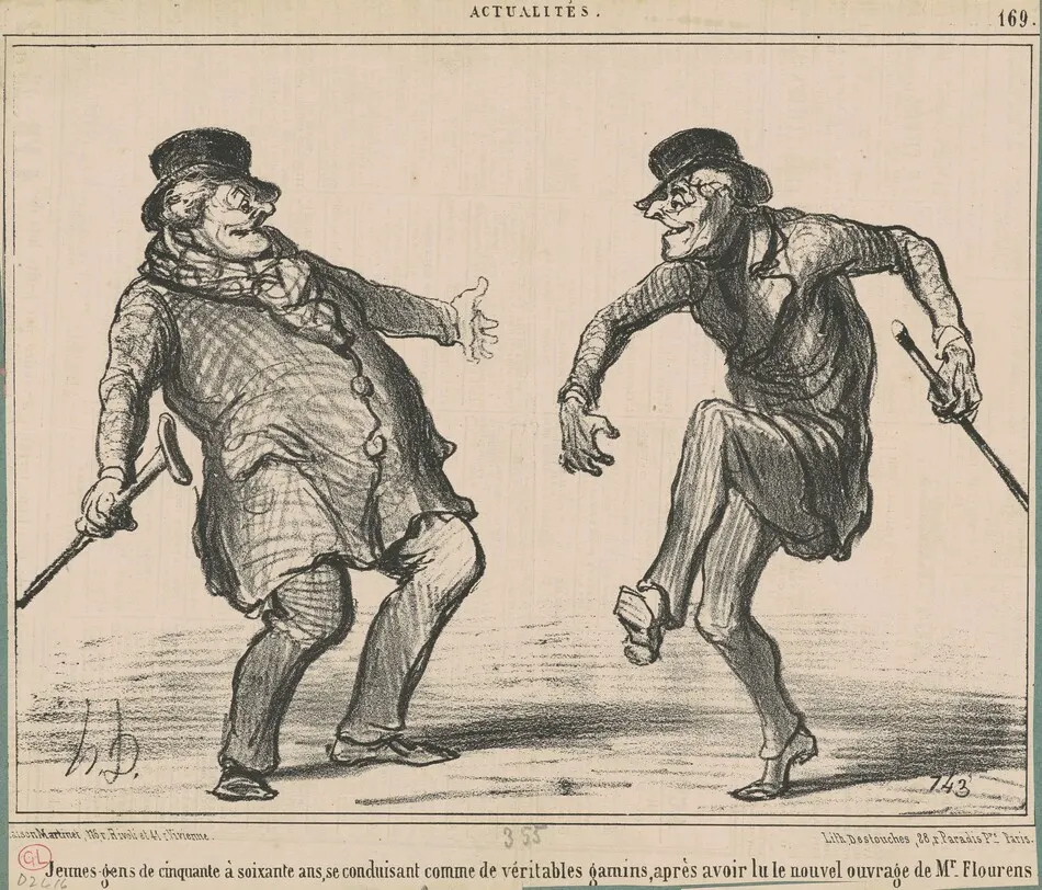 Jeunes gens de cinquante a soixante ans ... by Honoré Daumier
