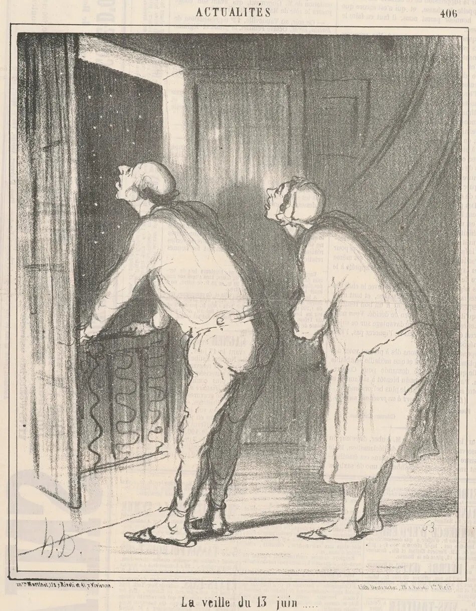 La veille du 13 Juin by Honoré Daumier