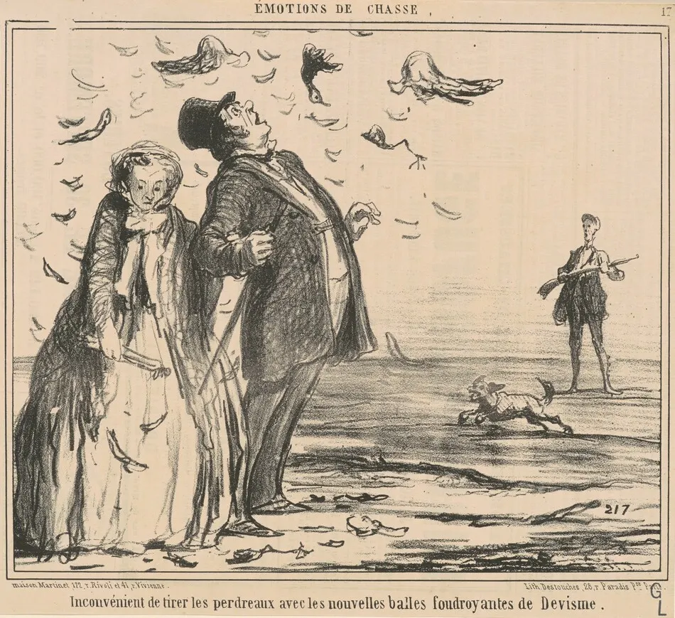 In convénient de tirer les perdreaux ... by Honoré Daumier