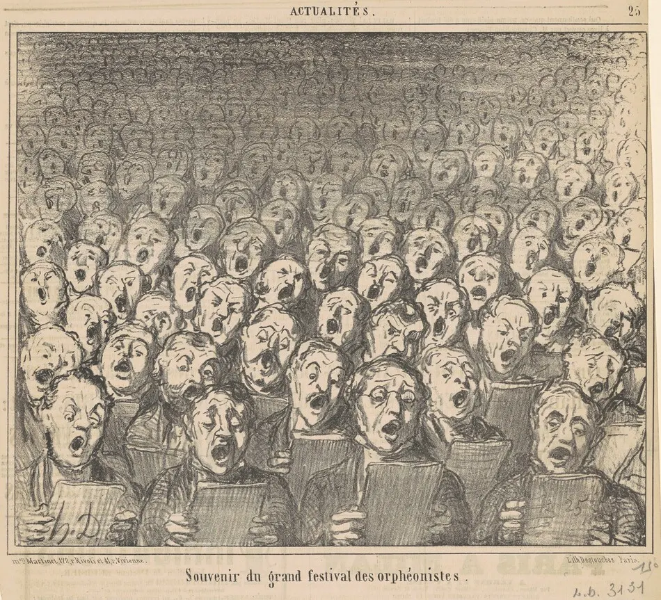 Souvenir du grand festival des orphéonistes by Daumier, Honoré