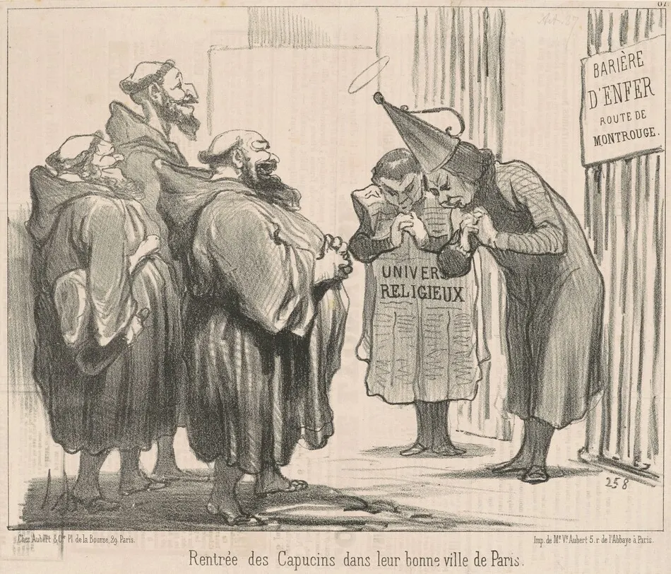 Rentrée des Capucins dans ... Paris by Daumier, Honoré