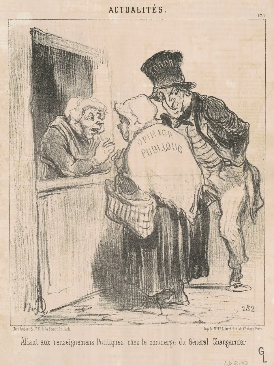 Allant aux renseignements politiques ... by Honoré Daumier