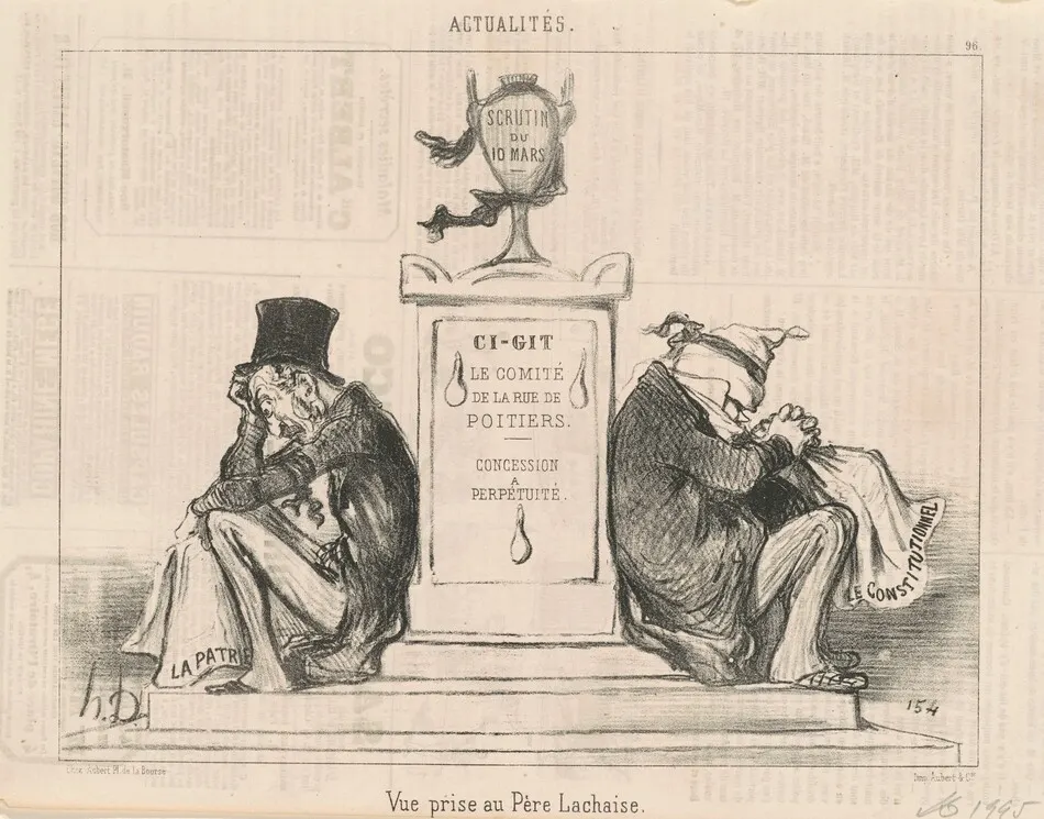 Vue prise au Père Lachaise by Daumier, Honoré