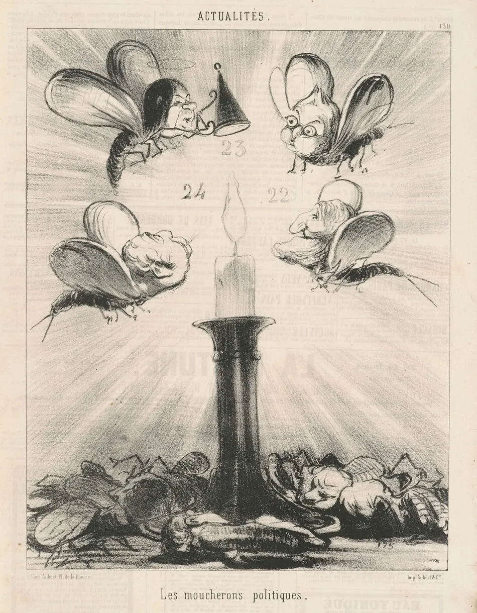 Les moucherons politiques by Honoré Daumier