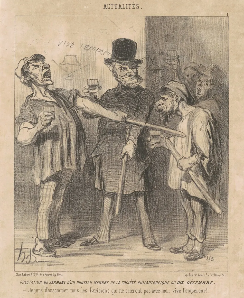 Prestation ... d'un ... membre ... du dix Décembre ... by Honoré Daumier
