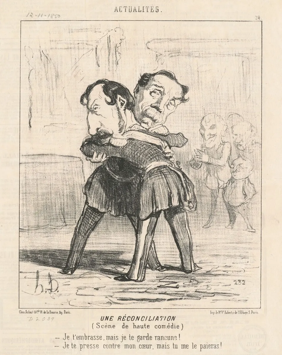 Un réconciliation, scène de haute comédie ... by Daumier, Honoré