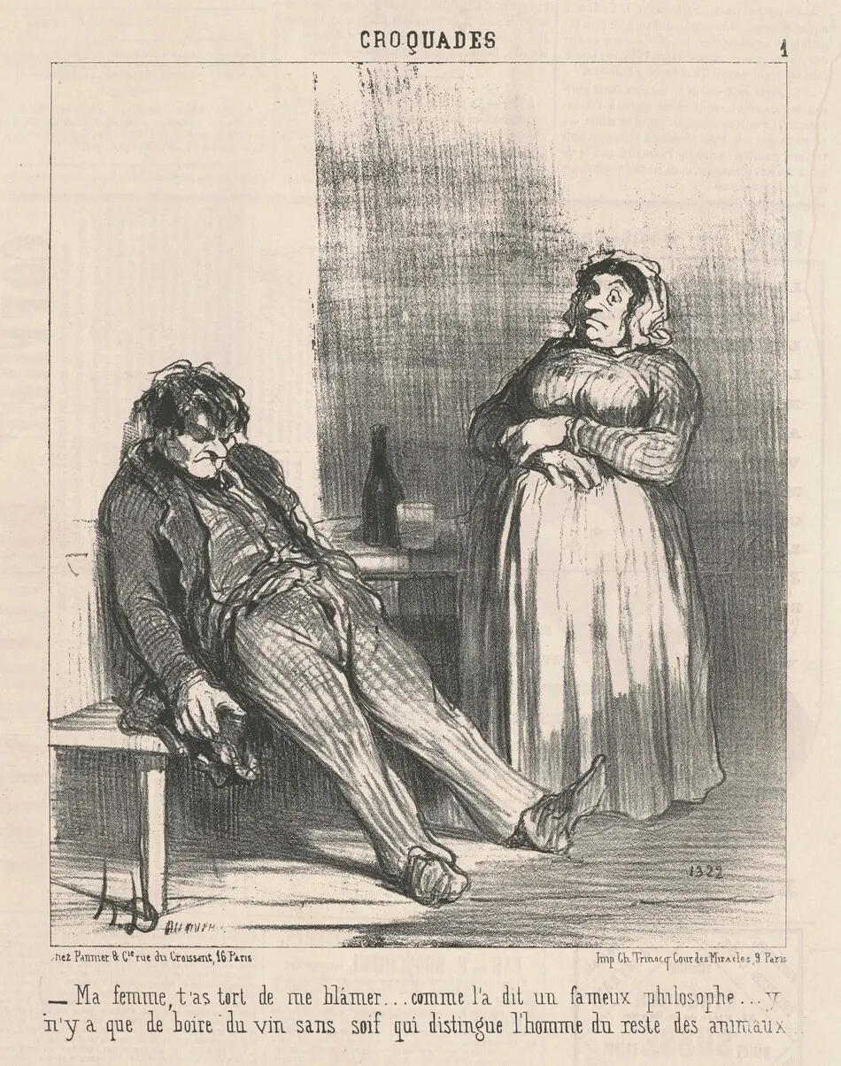 Ma femme, t'as tort de me blamer ... by Honoré Daumier