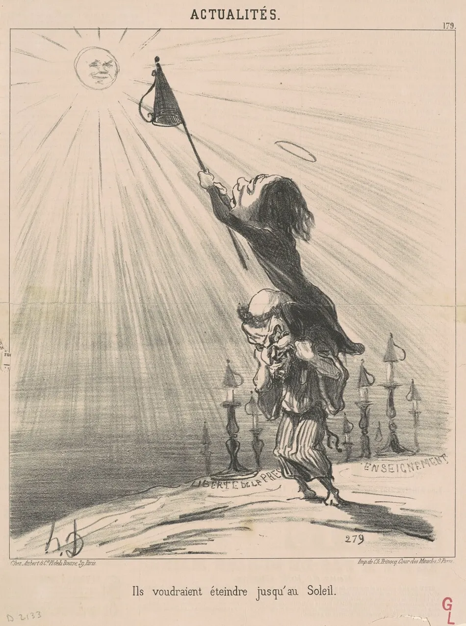 Ils voudraient éteindre jusqu'au soleil by Honoré Daumier